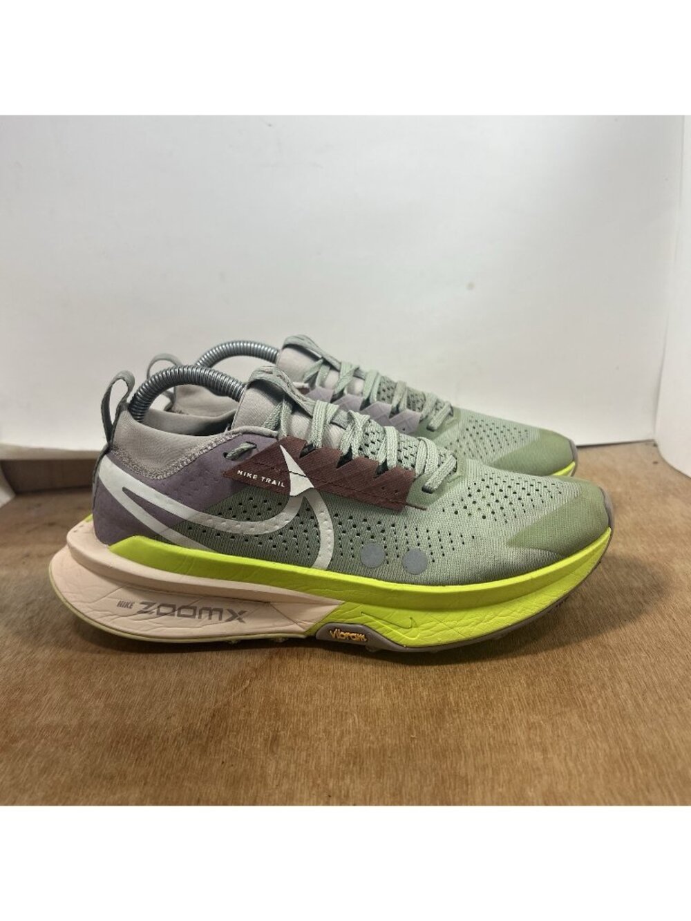 Nike ZoomX Zegama Trail 2 Women Size 8.5 Shoe Jade Horizon/Sail-Cyber FD5191-300